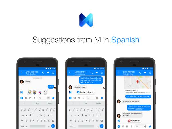 Корисници Фацебоок Мессенгер-а сада могу да добијају предлоге од компаније М на енглеском и шпанском језику.