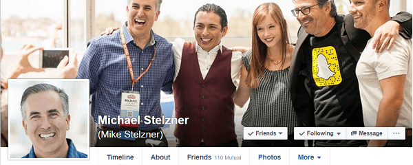 Мицхаел Стелзнер придружио се Фејсбуку на препоруку МаркетингПроф-ове Анн Хандлеи.