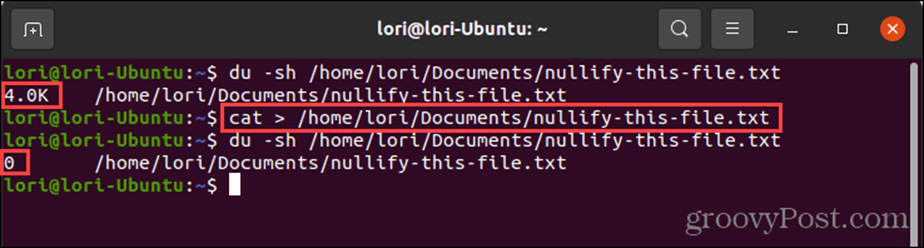 Преусмерите на девнулл користећи команду цат у Линуку
