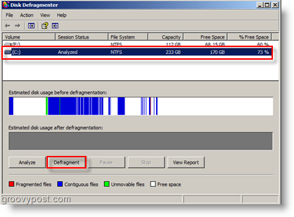Опције дефрагментације диска за Виндовс КСП - Анализирајте и дефрагментирајте