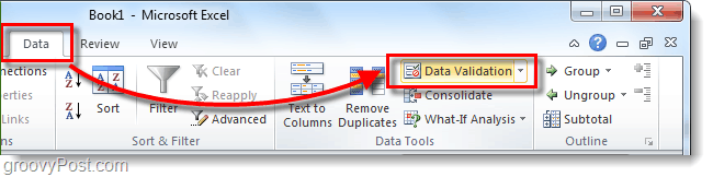 Како да додате падајуће листе и проверу података у прорачунске табеле Екцел 2010