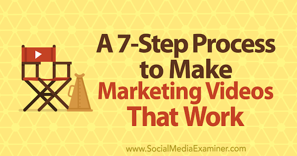 Процес од 7 корака за прављење маркетиншких видео снимака које ради Овен Видео на испитивачу друштвених медија.