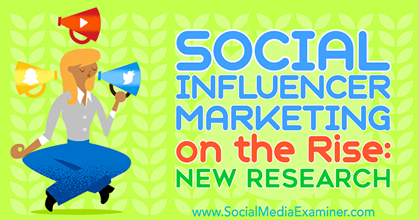 Пораст маркетинга социјалних утицаја: ново истраживање Мицхелле Красниак на испитивачу друштвених медија.
