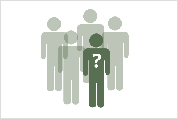Фацебоок група треба да привуче нишну публику. У групи од пет особа, четири су светло зелена и прозирна, а један тамнозелен са белим знаком питања на грудима.
