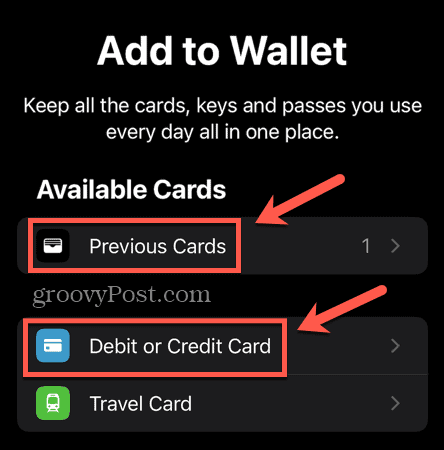 аппле паи додати претходну картицу или нову дебитну или кредитну картицу