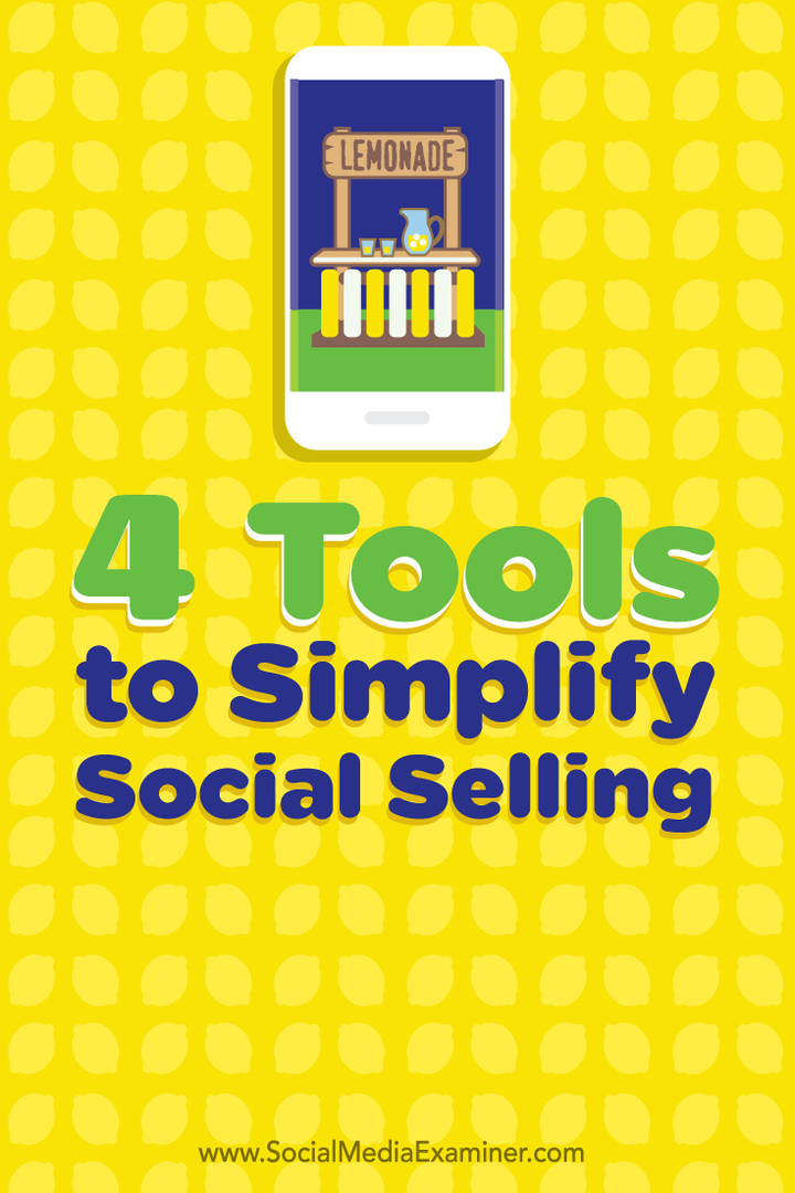 четири алата за поједностављивање социјалне продаје