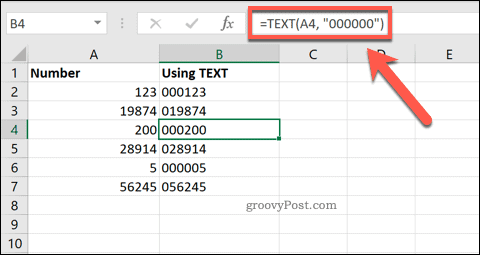 Коришћење ТЕКСТА у програму Екцел за додавање водећих нула
