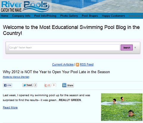 блог речног базена