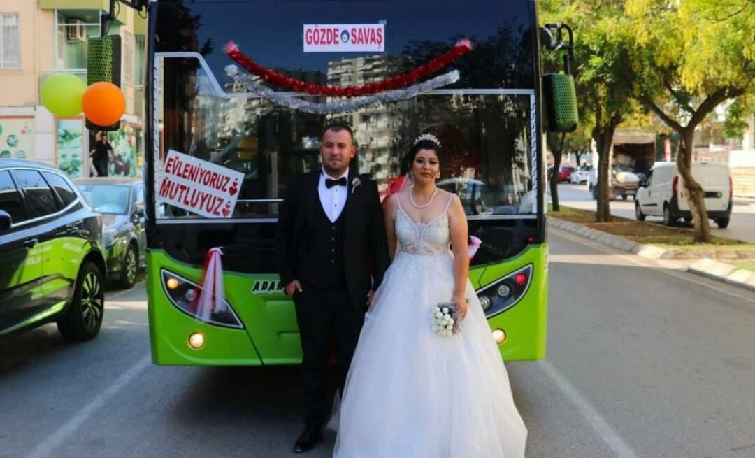 Аутобус који је користила постао је свадбени аутомобил! Пар је заједно кренуо у обилазак града