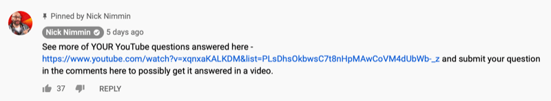 приквачен иоутубе видео коментар од Ницк Ниммин-а који дели још један ИоуТубе видео за његову публику која би могла бити заинтересована