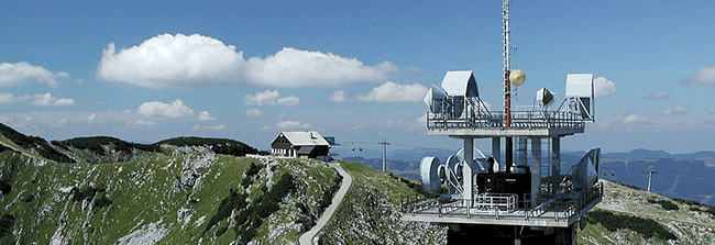 радио кула на планини у Аустрији