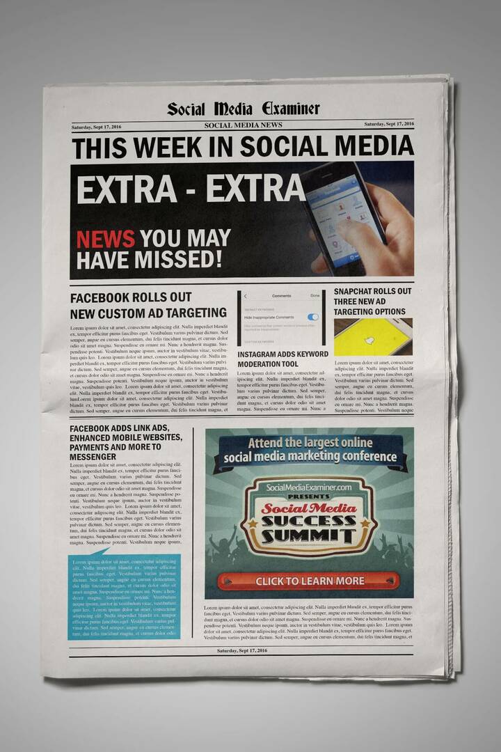 Фацебоок прилагођена публика сада циља гледаоце платних огласа: Ове недеље на друштвеним мрежама: Испитивач друштвених медија