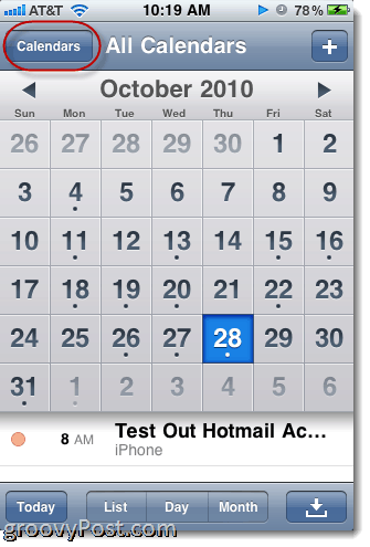 ИПхоне календар Хотмаил