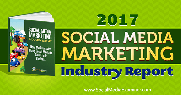 Извештај о индустрији маркетинга социјалних медија за 2017. годину Мике Стелзнер-а на испитивачу друштвених медија.