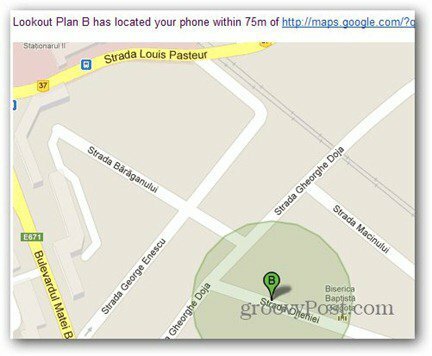 план б локација локације паметног телефона главна