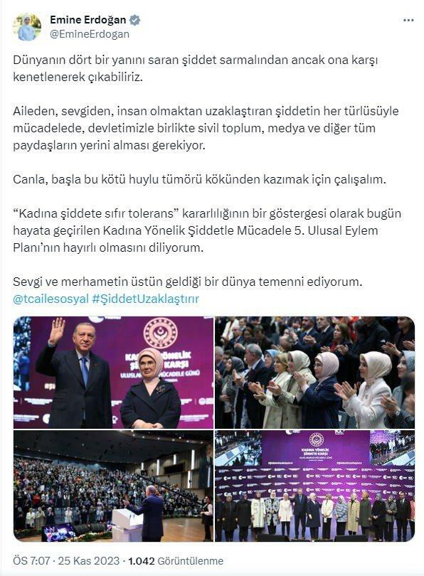 Прва дама Ердоган говори о Дану насиља над женама