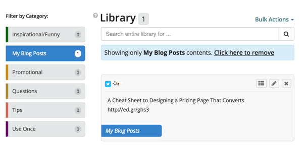 Кликните на филтер Моји постови на блогу да бисте видели само постове у тој категорији.