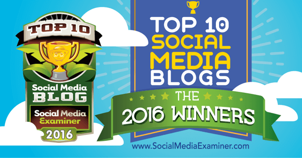 Такмичење блогова за првих десет социјалних медија за 2016. годину