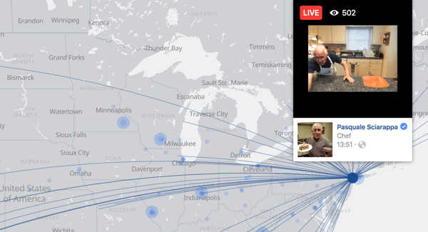 Мапа Фацебоок Ливе олакшава корисницима проналажење видео емисија уживо широм света.