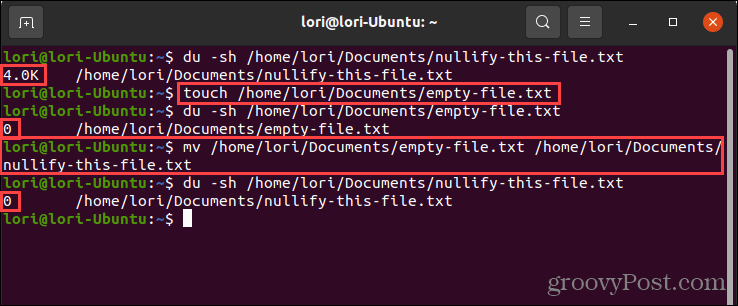 Коришћење команди тоуцх и мв у Линук-у