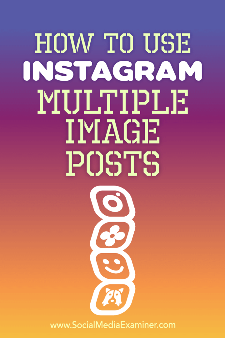 Како се користе Инстаграм вишеструке сликовне објаве Ане Готер на друштвеној мрежи за испитивање.