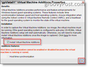 Инсталирајте додатке за виртуелне машине за МС Виртуал Сервер 2005 Р2