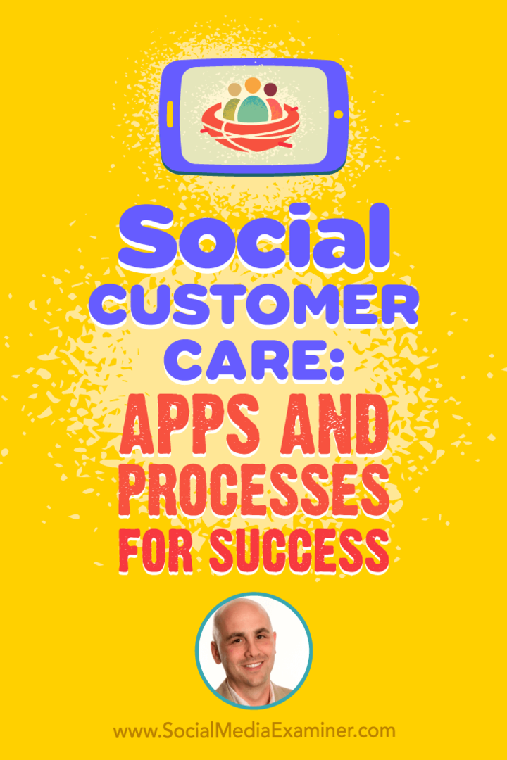 Брига о социјалним купцима: Апликације и процеси за успех, укључујући увиде Дана Гингисса у Подцаст за маркетинг социјалних медија.