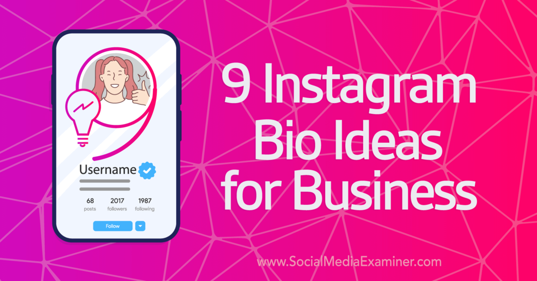 9 Инстаграм биолошких идеја за испитивање пословних и друштвених медија