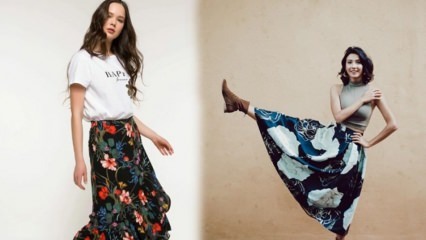 Аибуке Пусат преферирају моделе сукњи цветног узорка за јесењу сезону 2019