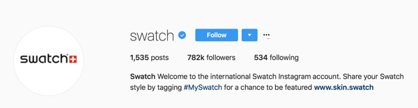 Сватцх тражи од корисника да означе своје постове помоћу #МиСватцх како би имали прилику да буду истакнути на њиховом Инстаграм налогу.