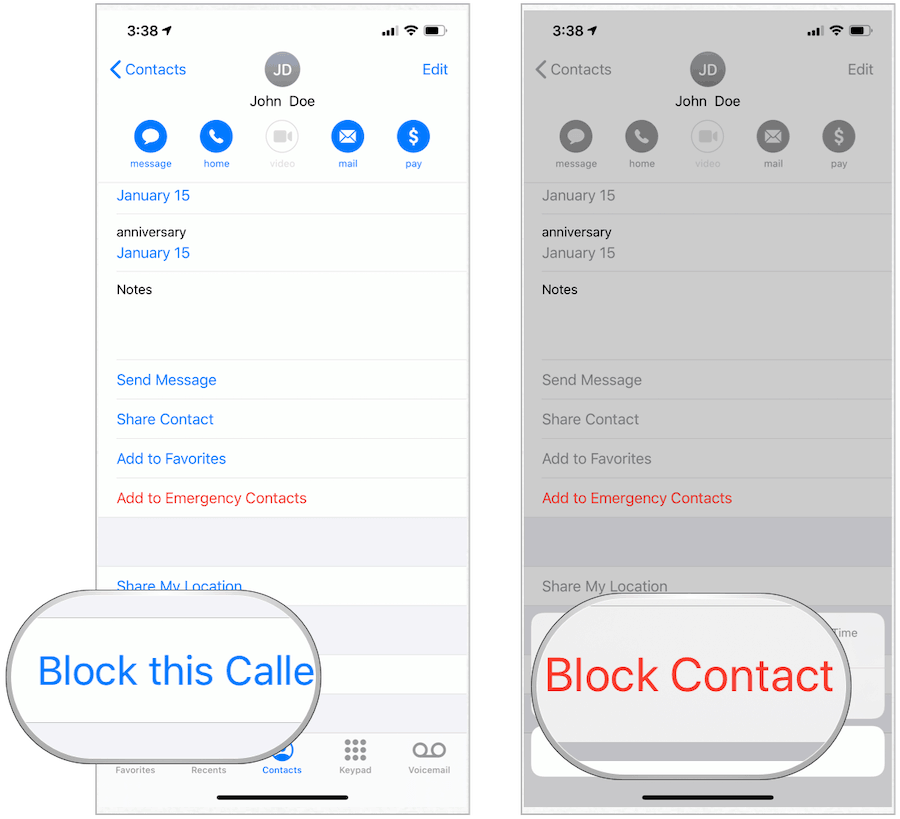 Блокирај контакт