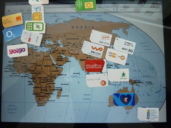 Светска мапа СИМ картица