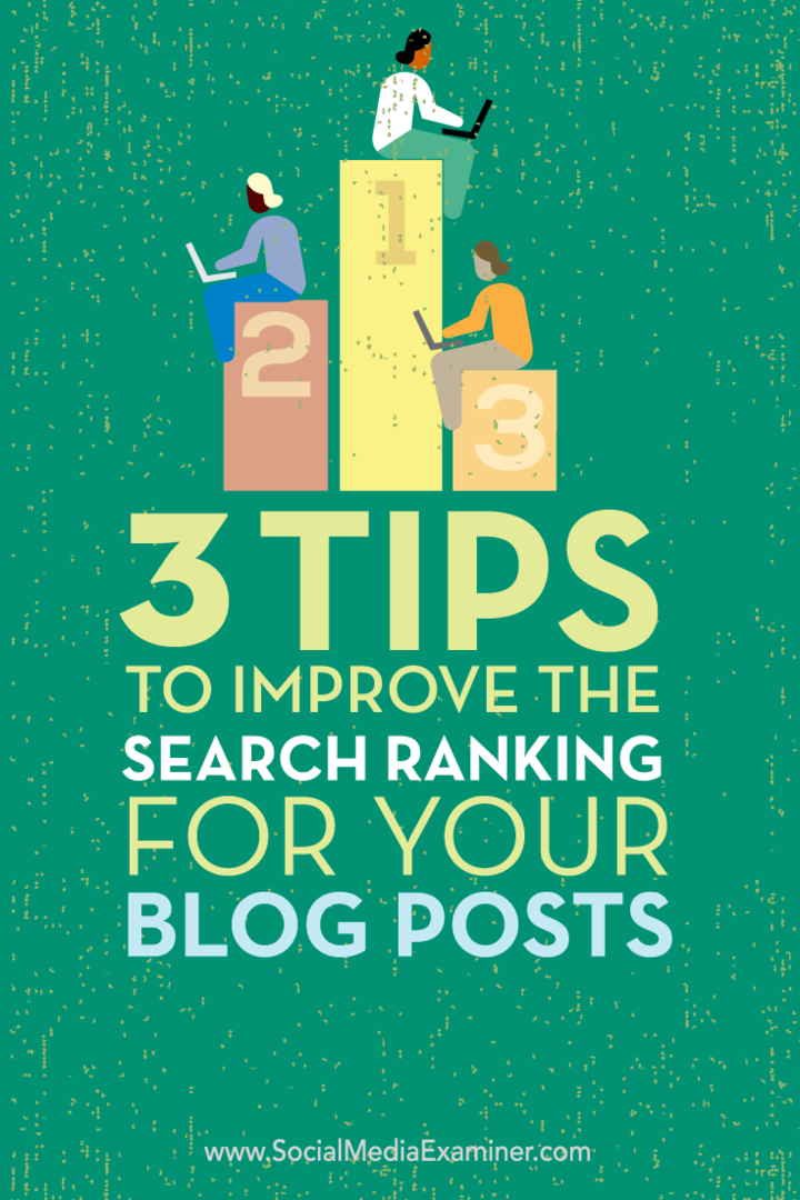 Савети о три начина за побољшање ранга претраге за ваше блогове.