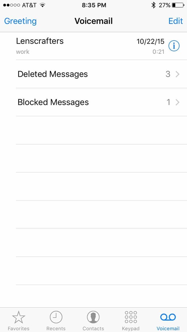 ипхоне је блокирао поруке говорне поште