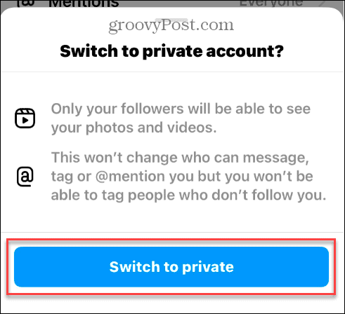 Учините свој Инстаграм налог приватним