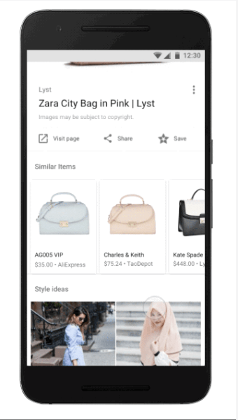 Гоогле је представио две нове функције, Идеје за стил и сличне ставке, у апликацију Гоогле за Андроид и веб за мобилне уређаје за претрагу модних слика.