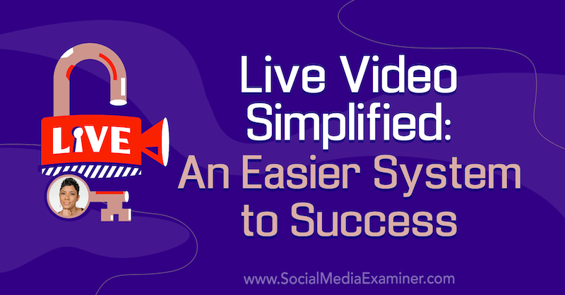 Поједностављени видео снимци уживо: Лакши систем за успех који садржи увиде Таниа Смитх на Подцаст-у за маркетинг друштвених медија.