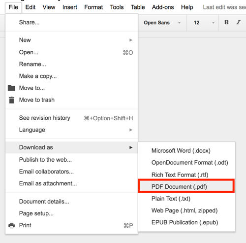Гоогле диск вам омогућава да извезите било који документ као ПДФ.
