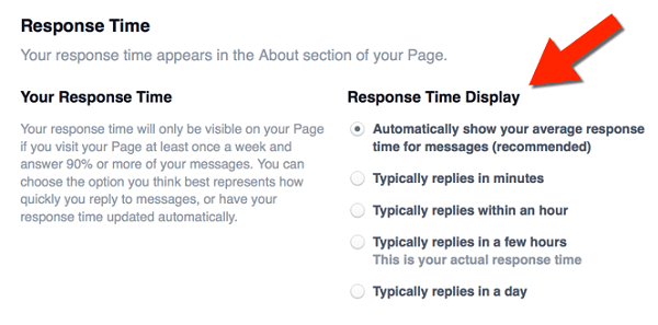 време одговора на фејсбуку