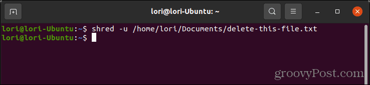 Безбедно избришите датотеку помоћу команде схред у Линук-у