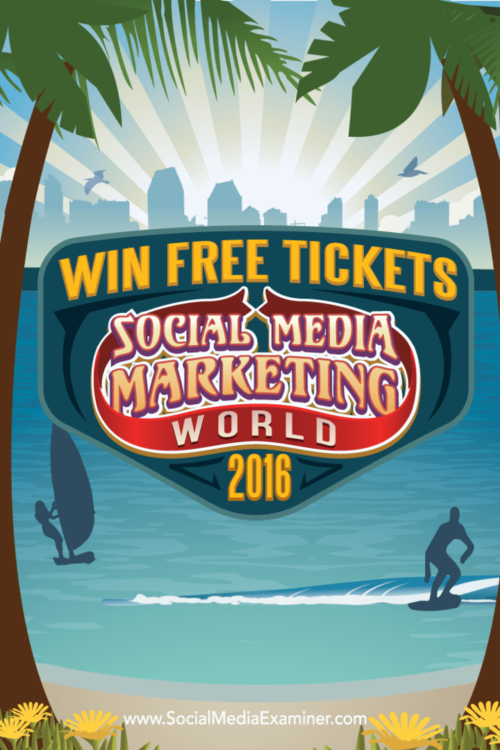 Освојите бесплатне улазнице за Социал Медиа Маркетинг Ворлд 2016: Социал Медиа Екаминер