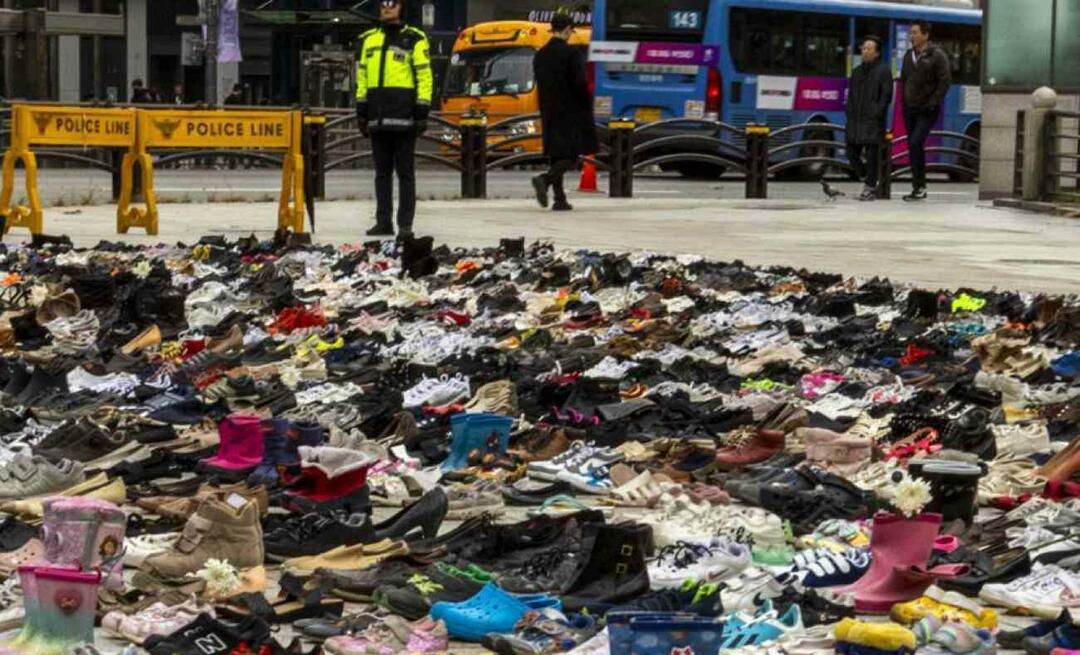 Лекција о хуманости из Јужне Кореје! Поређали су стотине ципела на трговима за Палестину