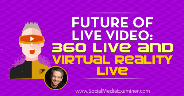 Будућност Ливе Видео-а: 360 Ливе и Виртуал Реалити Ливе са увидима Јоела Цомм-а на Подцаст-у за маркетинг друштвених медија.