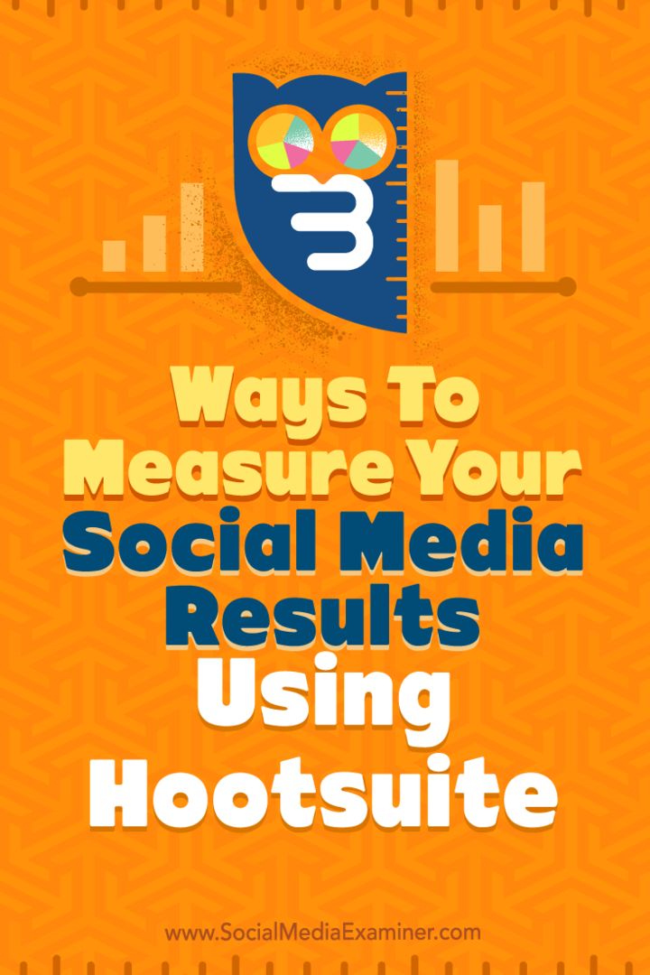 Савети о три начина за мерење резултата ваших друштвених медија помоћу Хоотсуите-а.