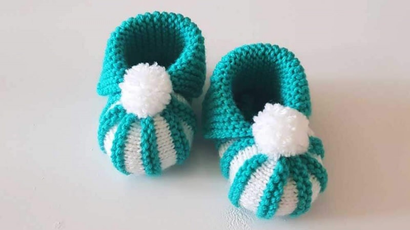 Како направити помпонске бебе ципеле? Дериа Баикал израђује плетене чизме са помпом