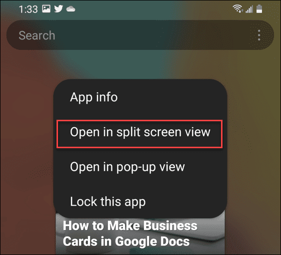 како поделити екран на андроиду