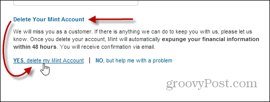 Како избрисати свој Минт.цом налог