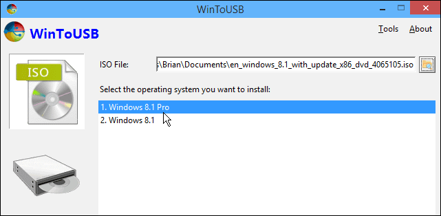 Покрените преносну верзију оперативног система Виндовс са УСБ диска