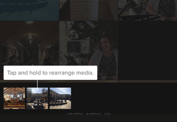 Направите спојну Инстаграм причу, корак 3, приказујући опцију преуређивања медија.