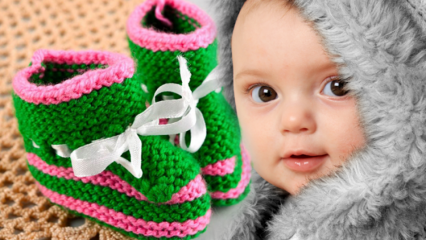 Израда модерних и плетених чизама! Како се плету плетене ципеле за бебе? 2021 модели плетених чизама